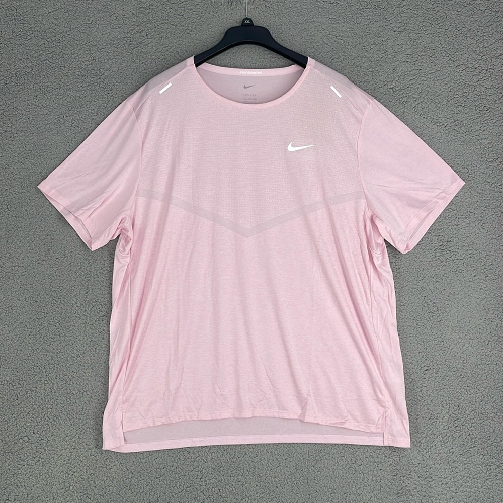 Nike Dri-Fit running crew neck short sleeve shirt men’s XXL stretch side slits